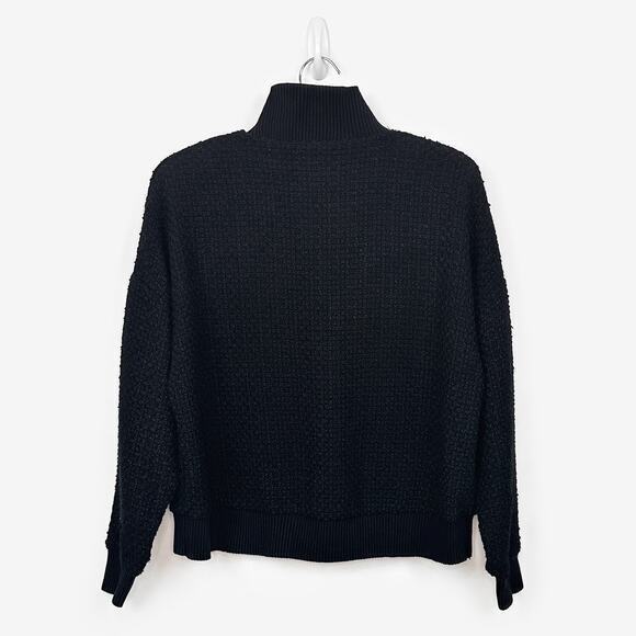 Zara‎ Textured Sweater Underarm Cut-Outs Size M Black Edgy Cozy Boxy Normcore - Picture 2 of 2